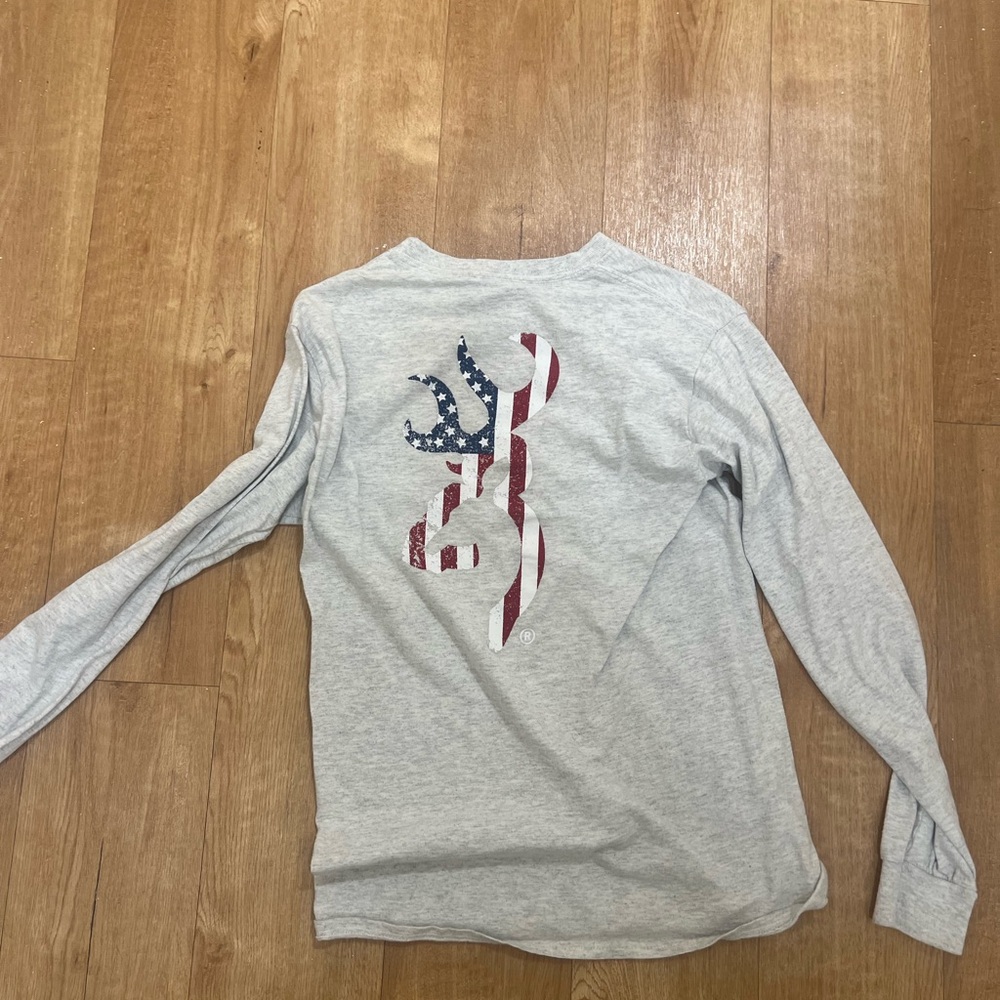 Gray browning Long Sleeve Shirt